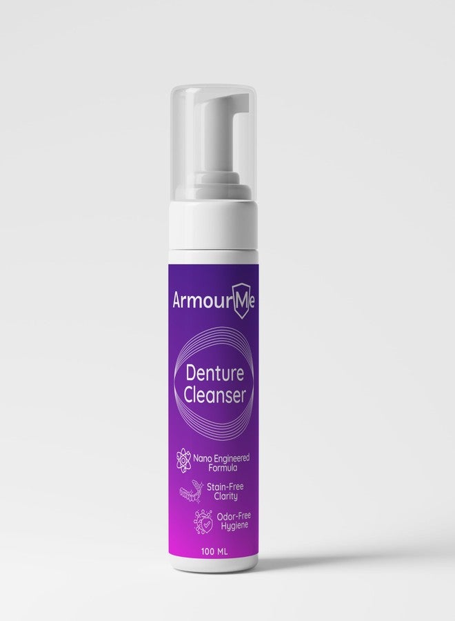 ArmourMe Denture Cleanser Foam | Nano Engineered for Stain-Free Clarity & Deep Clean | Antibacterial Formula for Dentures cleaning | Oral Foam for denture Cleaner. (100 ML) - Image 1